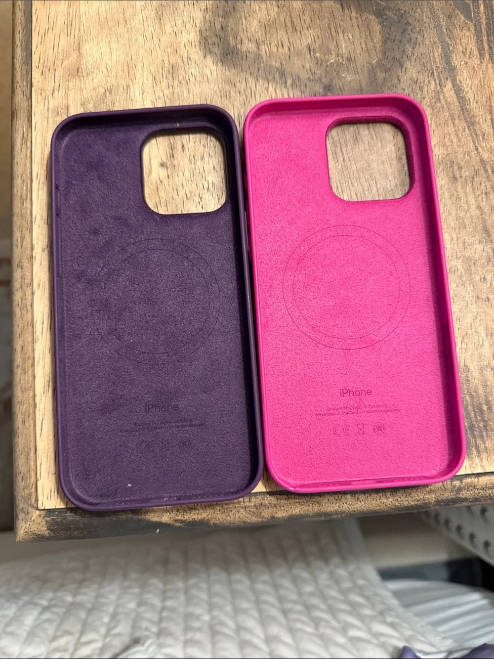 Apple 16 Pro Max -Silicone iPhone Case - Purple and Pink